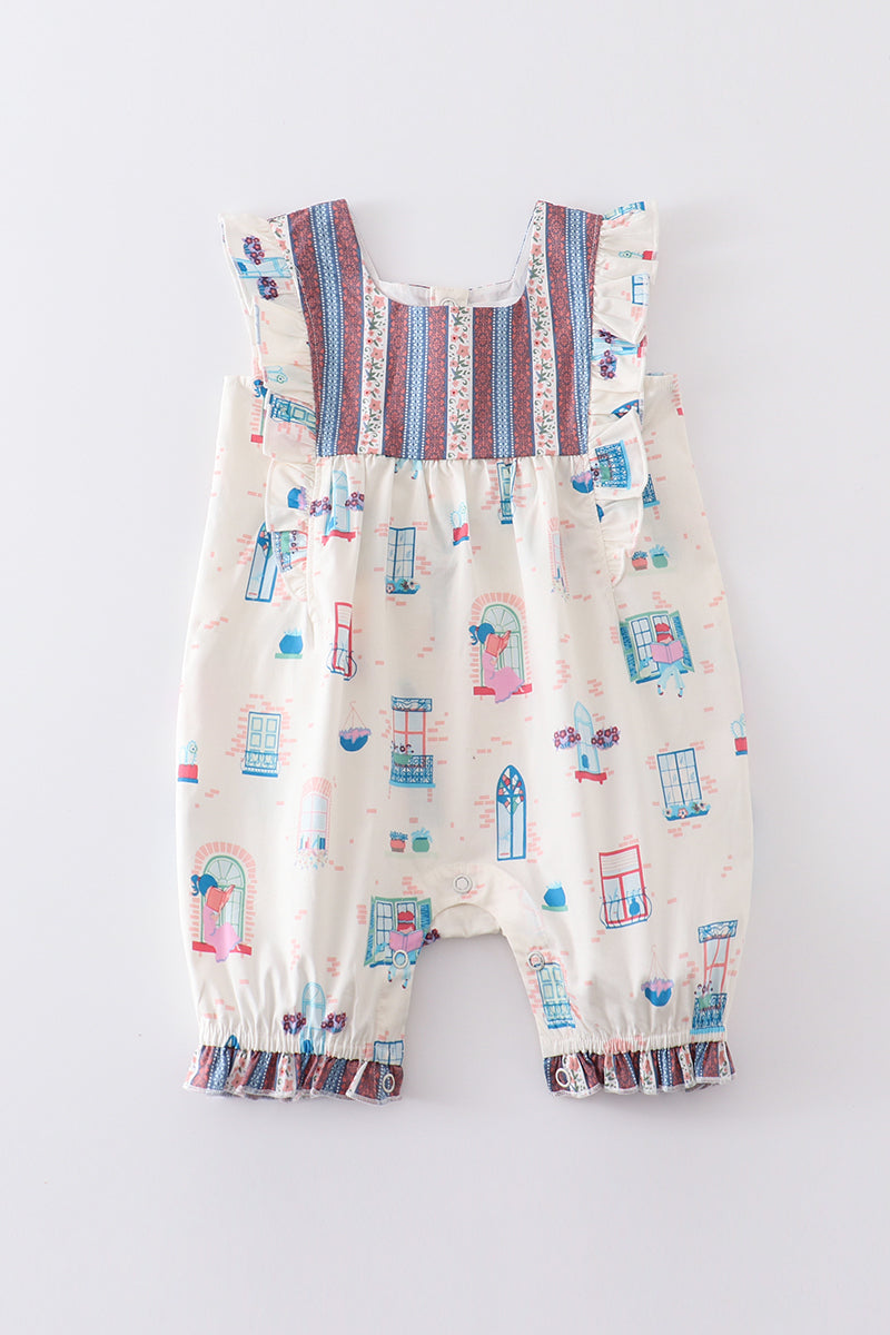 Platinum balcony print baby jumpsuit